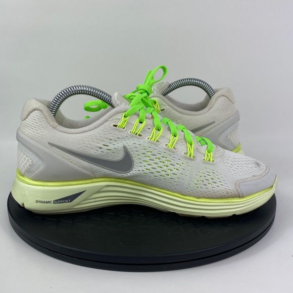 Nike Lunarglide 4 White/Green Running Shoes 531988-103 Women's Size 8 - Picture 10 of 13